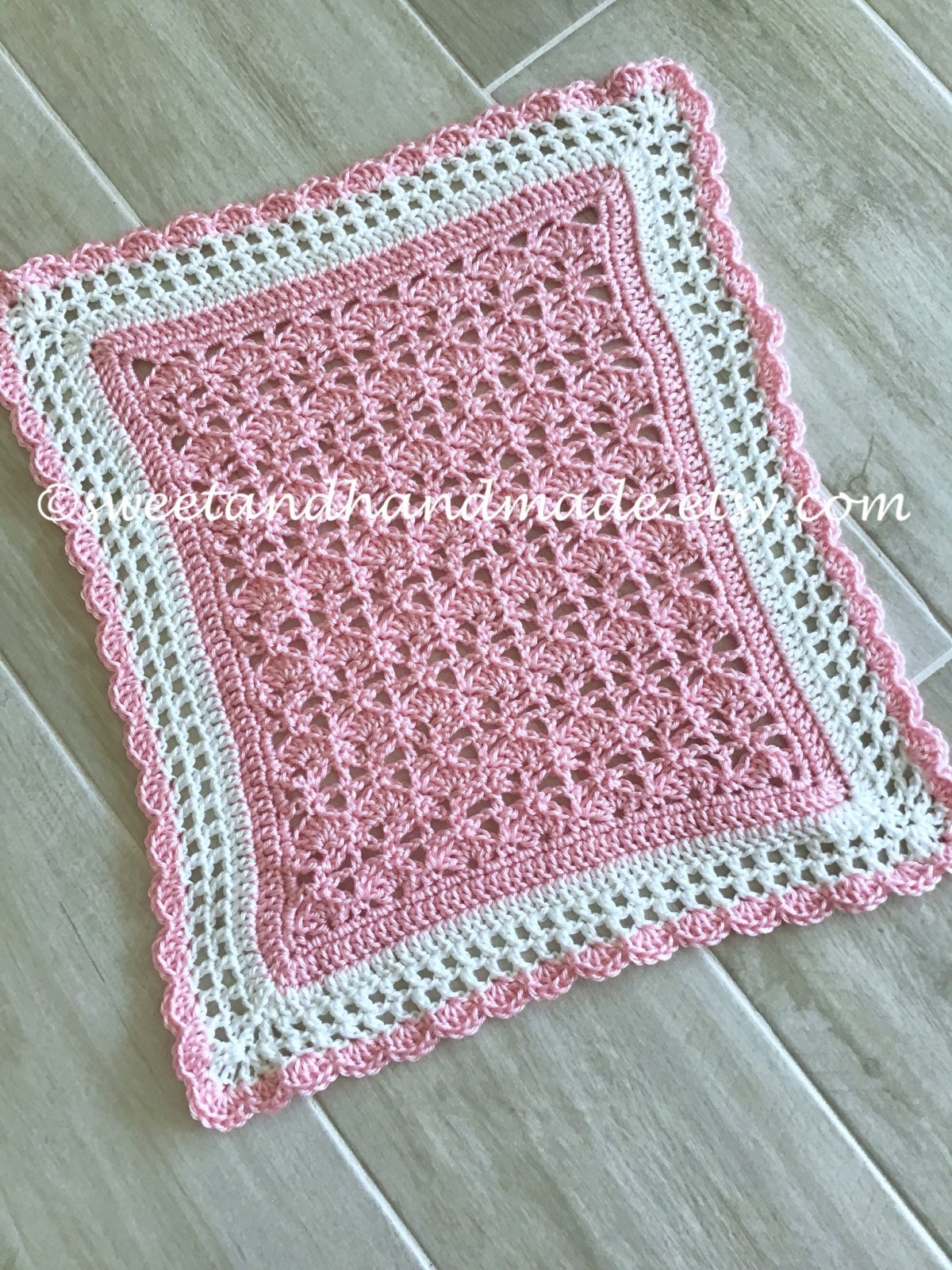 Doll Blanket Crochet Doll Blanket Pink White Doll Blanket Doll Blanket American Girl Ready to