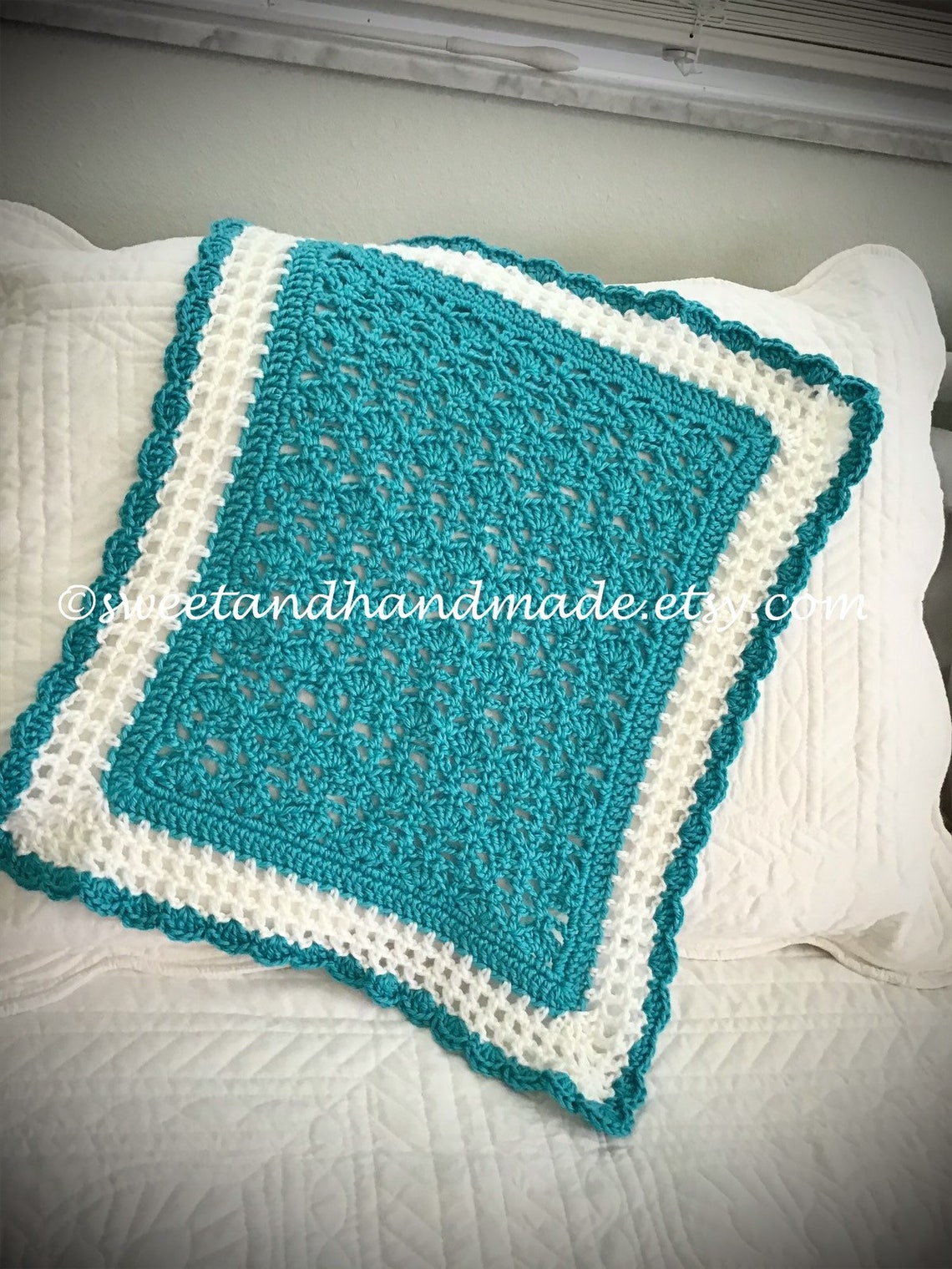 Doll Blanket Crochet Doll Blanket Teal White Doll Blanket Doll Etsy