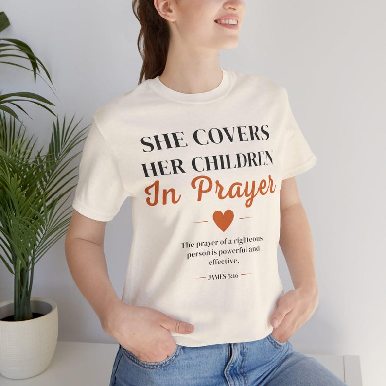 Christian Mom T-Shirt | Proverbs 31:25 Prayer Tee image 1