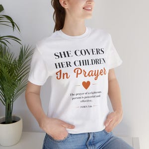 Christian Mom T-Shirt | Proverbs 31:25 Prayer Tee image 3