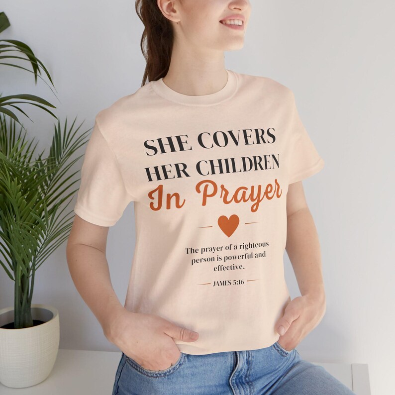 Christian Mom T-Shirt | Proverbs 31:25 Prayer Tee image 2