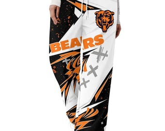 Chicago Bears Game Day Palazzo Pants, Wide Leg Trousers, Casual Streetwear