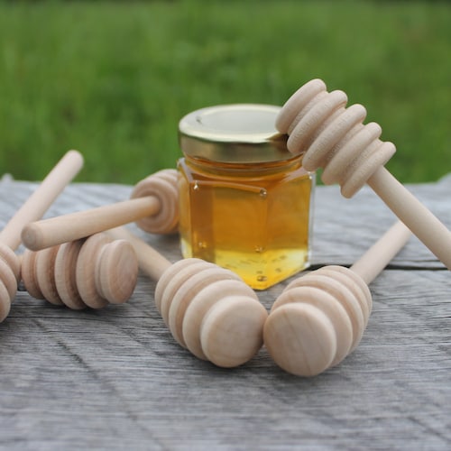 Wooden Honey Dippers Etsy