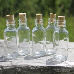 Tiny Flint Glass Bottles with Cork Tops-1oz and 2oz Belle Savon Vermont image 1