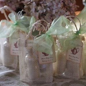 Vintage Tea Party Favor Custom Tea, Sugar & Shortbread-Wedding-Bridal Shower-Baby Shower-Belle Savon Vermont image 2