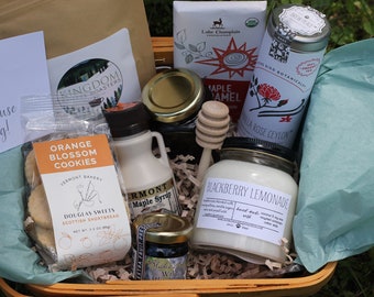 Vermont Care Package Gift Basket - Vermont Gourmet-Vermont Artisan - Vermont Gift -Vermont Maple Gift-Best of Vermont-Love from Vermont