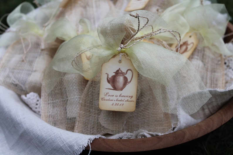 Vintage Tea Party Favor Custom Tea, Sugar & Shortbread-Wedding-Bridal Shower-Baby Shower-Belle Savon Vermont image 8