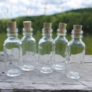 Tiny Flint Glass Bottles with Cork Tops-1oz and 2oz Belle Savon Vermont image 3