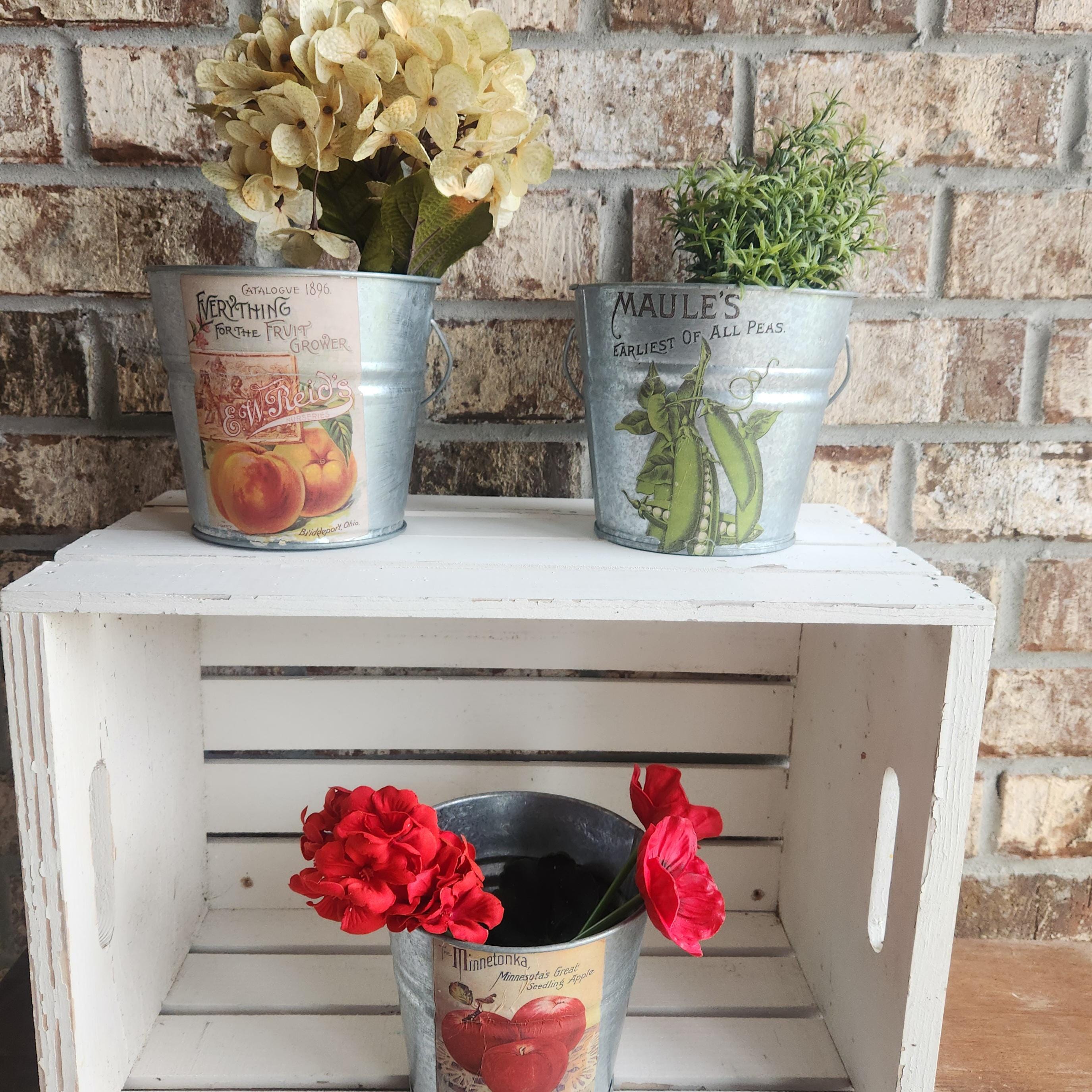 Vintage Galvanized Buckets - Etsy - Page 4