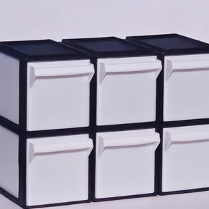 Set di mini scomparti modulari / Organizer da scrivania impilabili da 6 pezzi per gioielli e accessori / Cassetti per ufficio e hobby