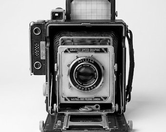 Vintage black and white camera photography