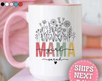 Personalized Girl Mama Mug Custom Girl Mama Coffee Mug Girl Mama Coffee Cup Girl Mama Gifts for Girl Mama Cup Girl Mama Mug Gift