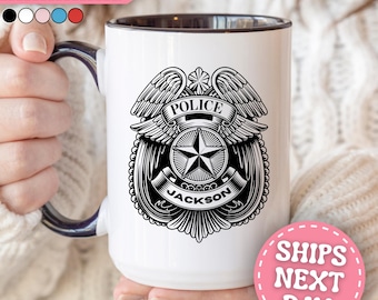 Personalized Police Mug Custom Police Coffee Mug Police Coffee Cup Police Gifts for Police Cup Police Mug Gift