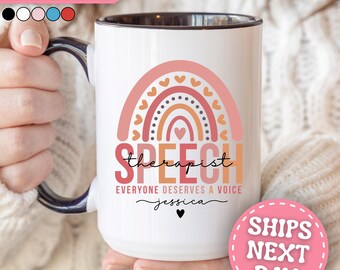 Personalized Speech Therapist Mug Custom Speech Therapist Coffee Mug Speech Therapist Coffee Cup Speech Therapist Gifts Speech Therapist Cup
