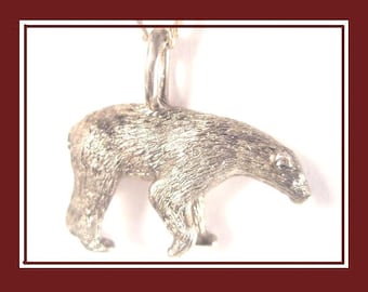 Sterling Silver Polar Bear Pendant