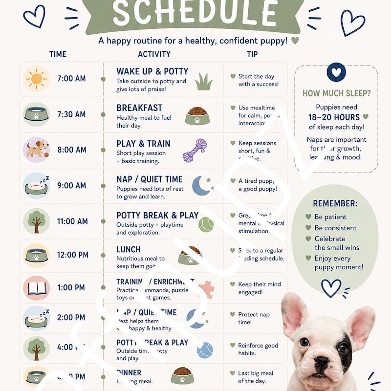 Our Daily Routine Fillable Dog Schedule Template - Etsy