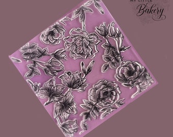 Rose clear stamp