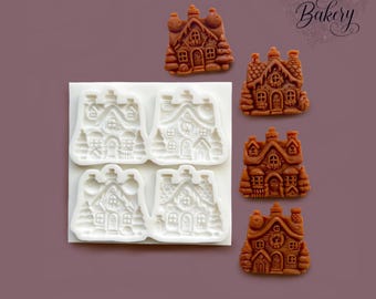 Christmas Houses Silicone Mold 4.5”inch