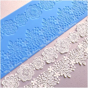 Lace silicone mat for cake and cookie decorating image 2