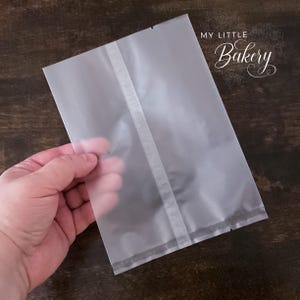 Värmeförseglade frostade kakpåsar 12,5 x 18,5 cm (100 st)