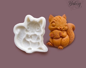 Molde de silicona de ardilla