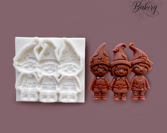 Christmas Elves Silicone Mold