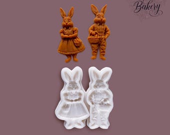 Easter Bunny Silicone Mold 4.5”inch