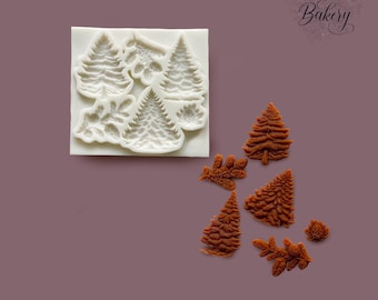 Christmas Trees Pinecones Silicone Mold 6”inch