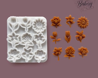 Multi flower silicone mold 3.9”inch