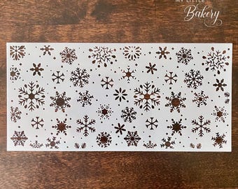 Christmas Snowflakes Stencil Royal Icing & Airbrush Cake Decor