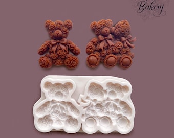 Valentine’s Bears Silicone Mold