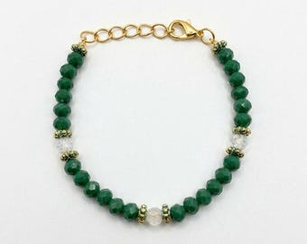 Cavigliera in agata verde / Gioielli estivi minimalisti / Cavigliere fatte a mano