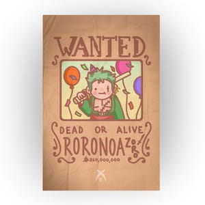 Zoro Birthday Card - Etsy