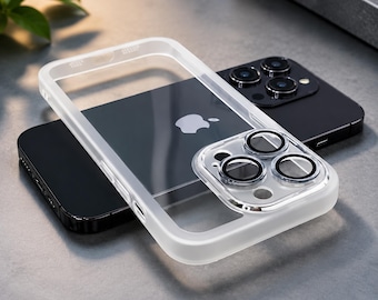 Anti-Slip Transparent Lens Protection Silicone Case for iPhone Series Clear Soft Shockproof Cover