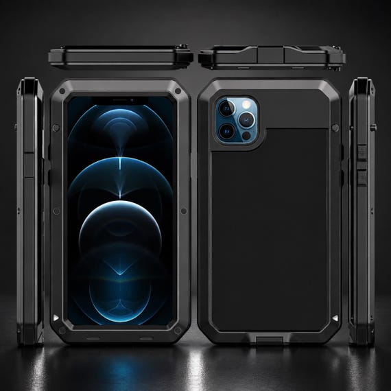 Heavy Duty aluminum armor shockproof phone case with metal protection rugged drop resistant cover