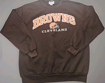 Vintage Cleveland Browns CSA Sweatshirt - Größe L - Farbe Braun
