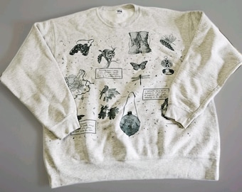 Seltene VTG REL-E-VANT PRODUKTE Jagd Natur Deer Ente 1995 Henley Sweatshirt 2XL