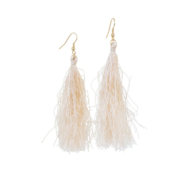 Gold Earrings Dangle Earrings Tassel Earrings Serenity Earrings