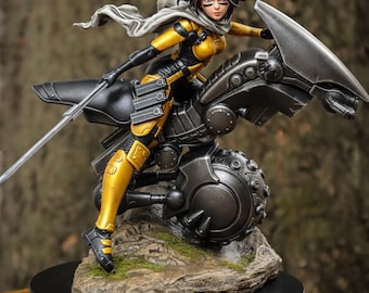 Figura imprimible en 3D de Alita STL / Cyborg Battle Angel / Modelo de resina para fans del anime de ciencia ficción