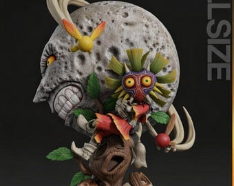 Estatua imprimible en 3D de Skull Kid / El embaucador enmascarado de Legend of Zelda (archivo digital)