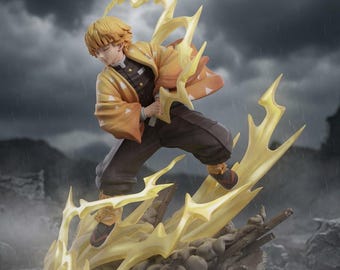 Zenitsu Agatsuma STL Figurine | Demon Slayer Thunder Breathing 3D Model (Digital Download)