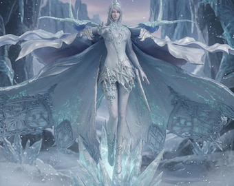 Estatua de Shiva STL / Final Fantasy XVI Ice Eikon (archivo digital imprimible en 3D)