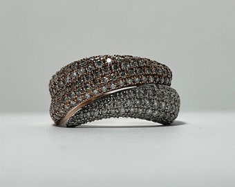 14K Rose Gold Pave Diamond Ring