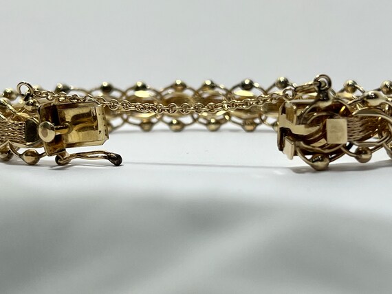 Elegant 12K Gold Filled Vintage Link Bracelet - image 3