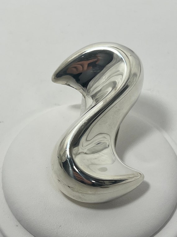 Vintage Sterling Silver Twist Brooch