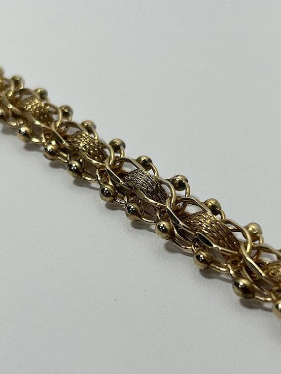 Elegant 12K Gold Filled Vintage Link Bracelet - image 1