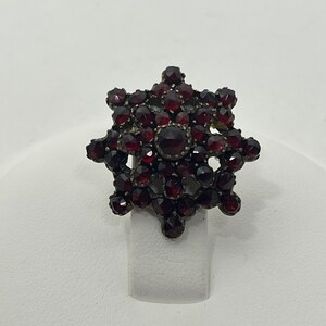 Vintage Gold Filled Red Garnet Brooch