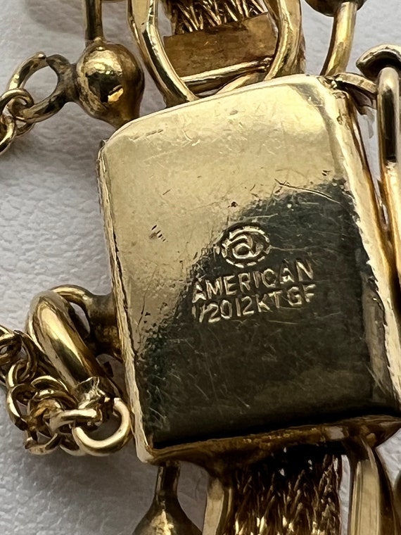 Elegant 12K Gold Filled Vintage Link Bracelet - image 4