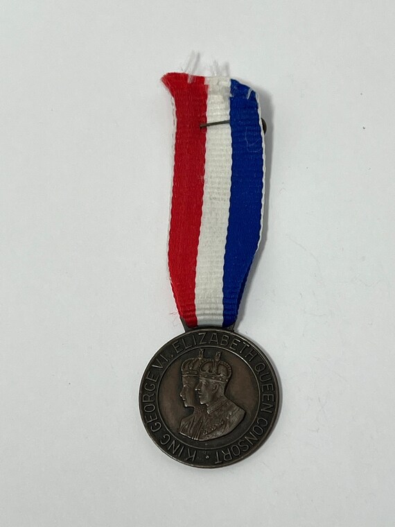 Vintage 1937 King George VI and Queen Elizabeth Coronation Medal