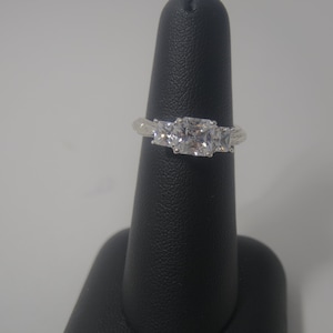 Tacori Sterling Silver Engagement Ring with Cubic Zirconia Stones